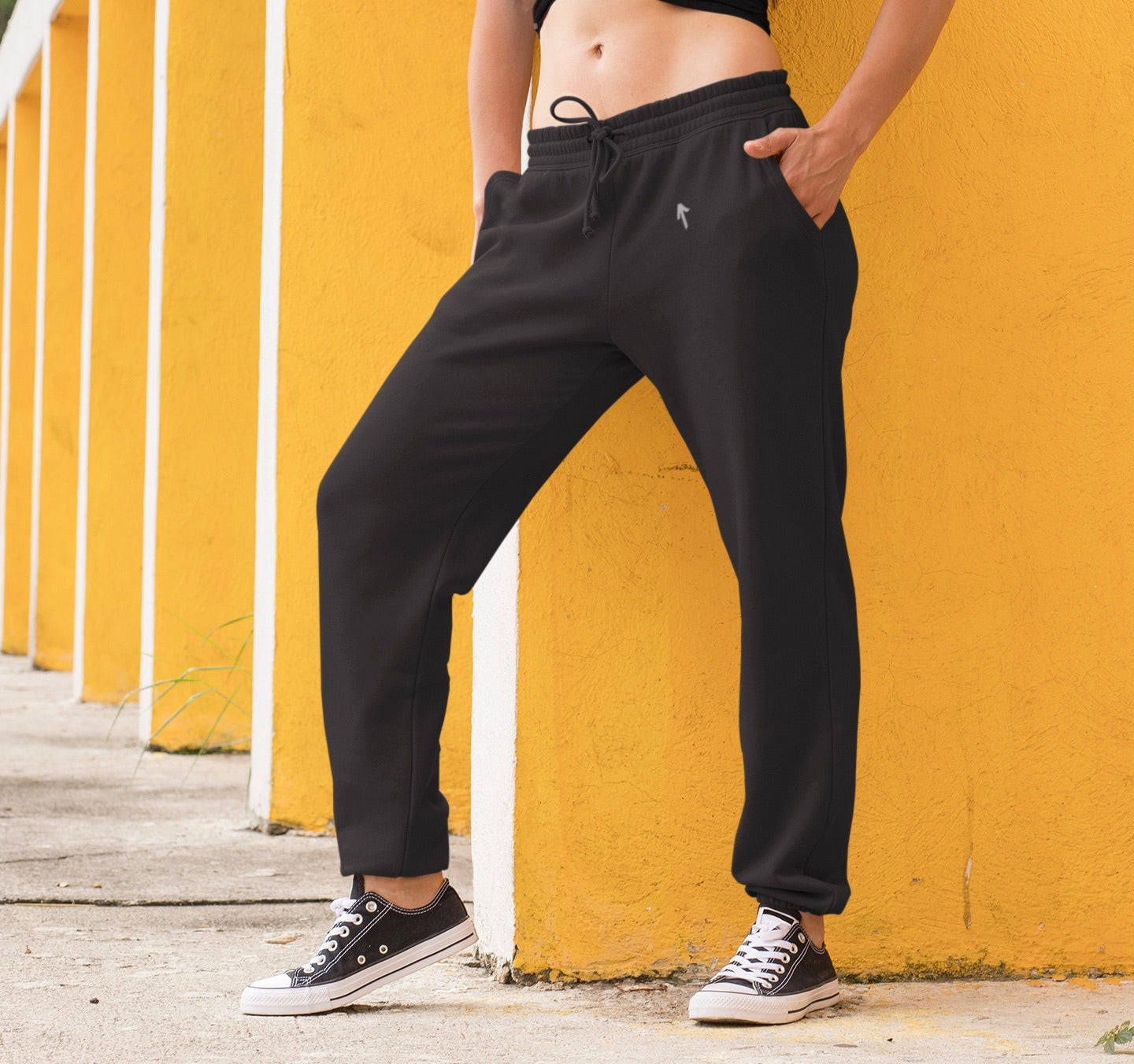 ARROW ZOOTED JOGGERS- BLACK